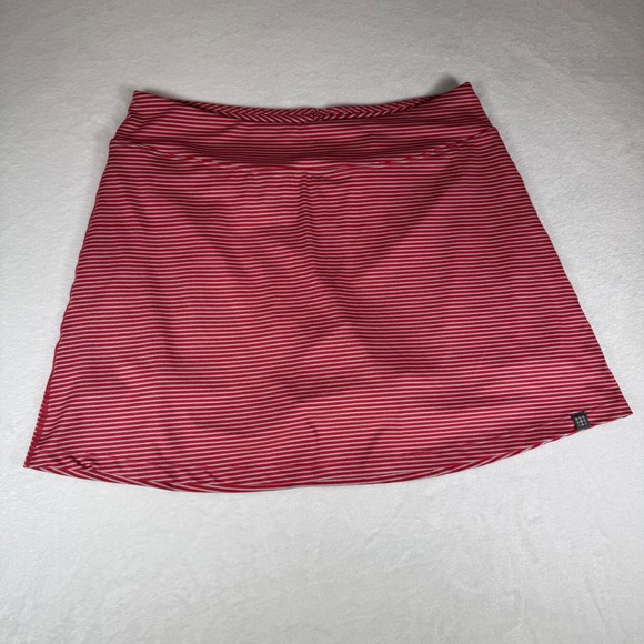 Title Nine Dream Skort Size L Red 14' White Striped Athletic Tennis Pickleball - Picture 2 of 9